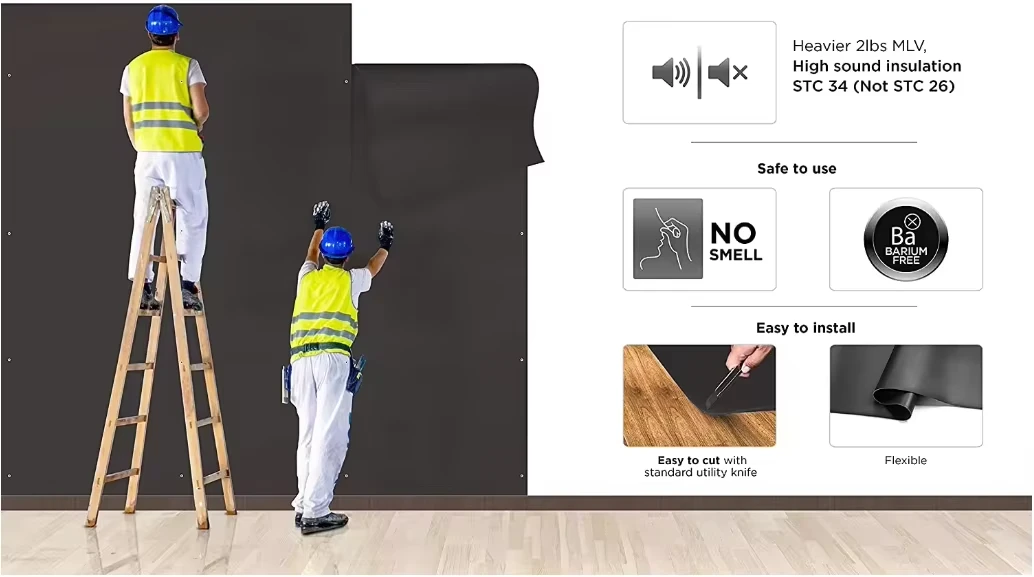 Easy install Mass Loaded Vinyl Easy install Mass Loaded Vinyl
